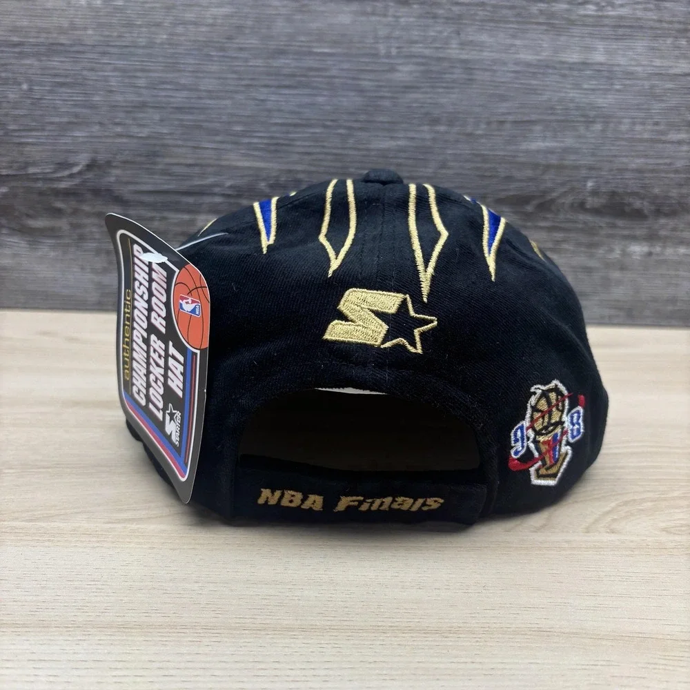 Vintage Chicago Bulls Hat Cap Snap Back Black‎ NBA Basketball Starter 90s NWT